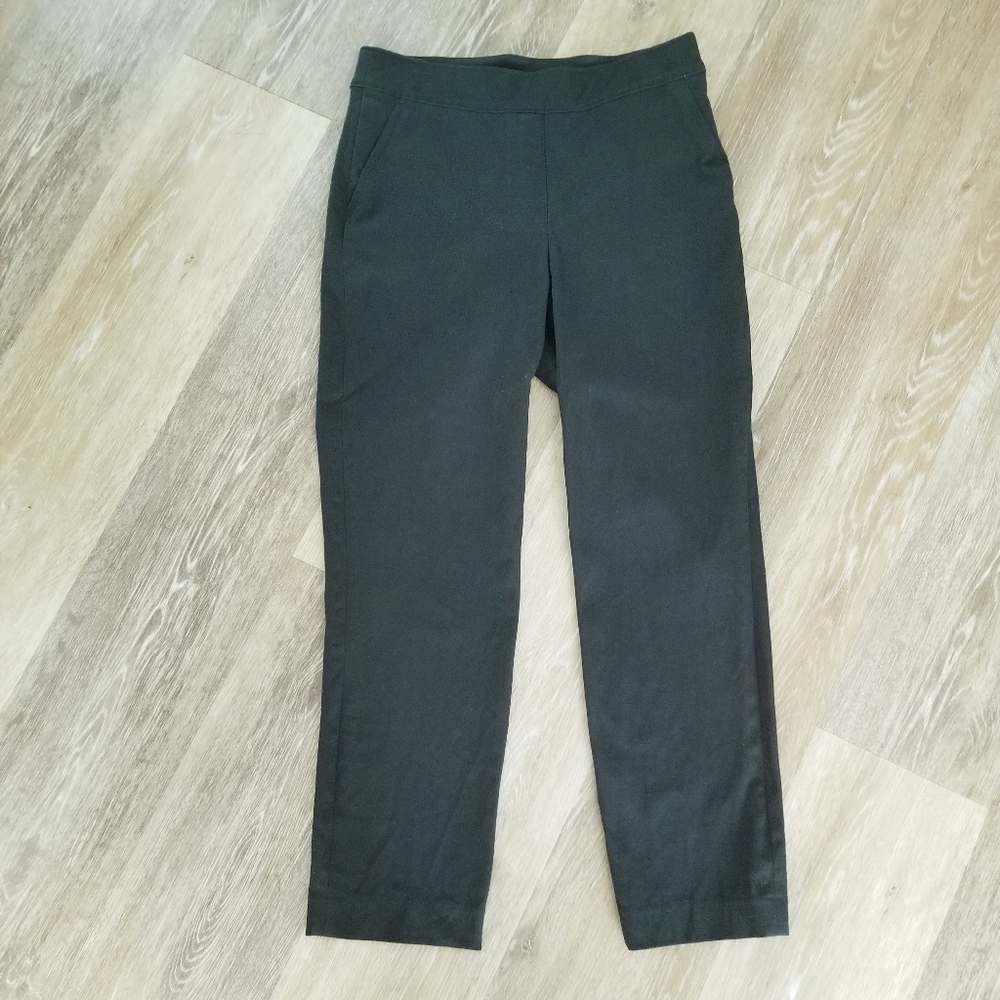 Spanx Polished Slim Straight Leg Womens Pants Rear Pockets Stretch Classic Black - Picture 5 of 13